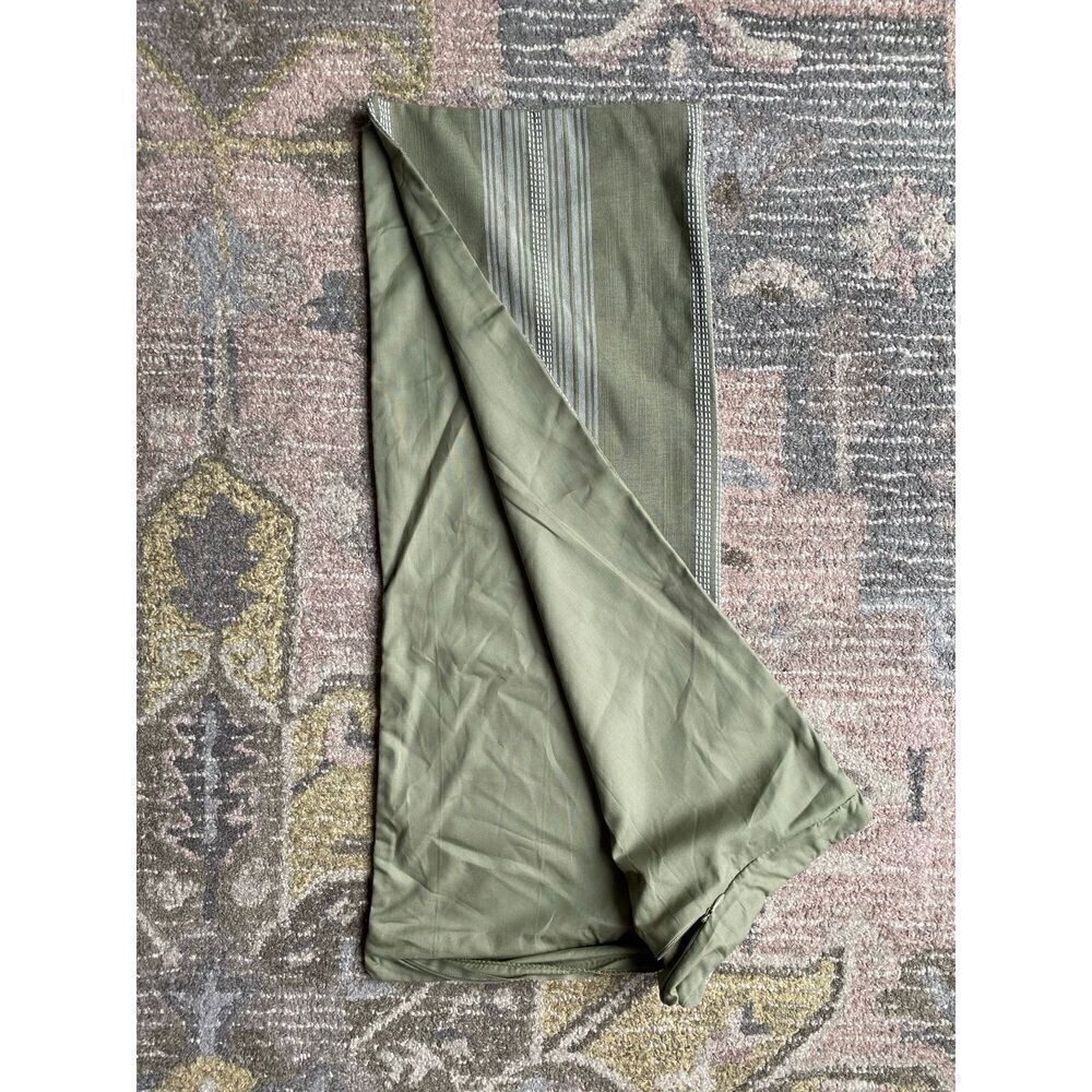 Threshold Green Ticking Stripes Bed Pillow Sham Set